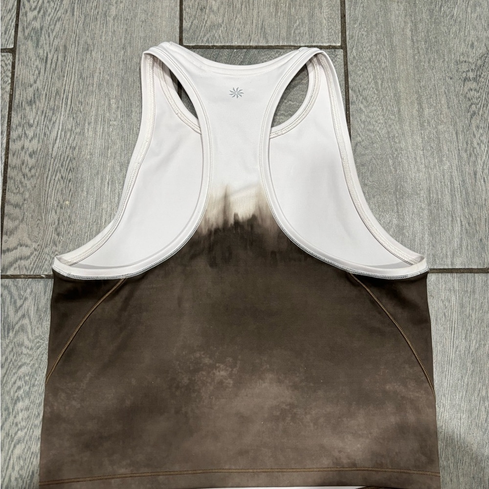 Athleta Shanti Watercolor Stripe Crop Tank Top size Small - Picture 6 of 6